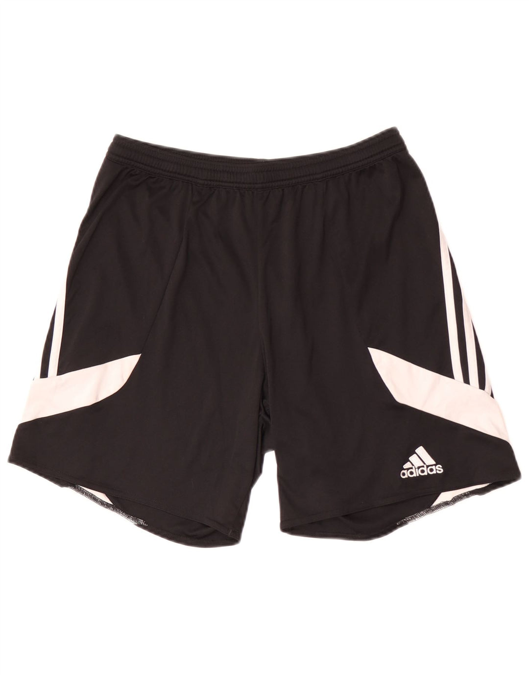 Мужские спортивные шорты Adidas Climalite, средние черные полиэстер с цветными блоками