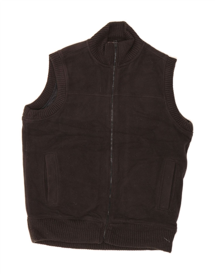 JAMES PRINGLE Mens Padded Fleece Gilet UK 38 Medium Grey Polyester Vintage James Pringle and Second-Hand James Pringle from Messina Hembry 