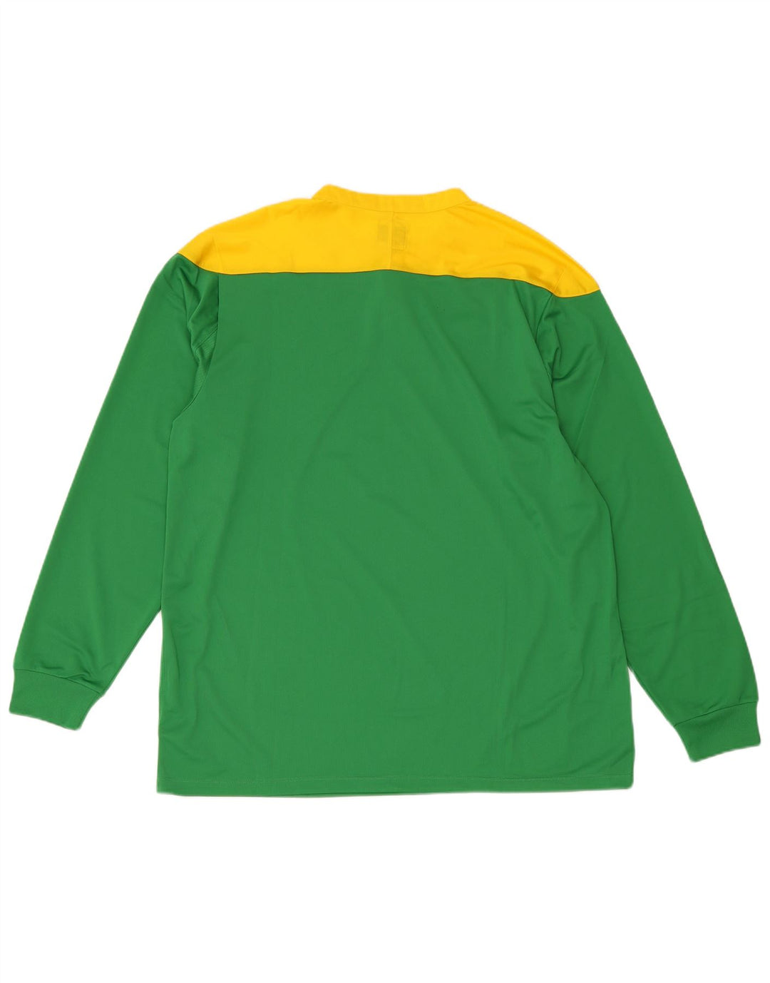 UMBRO Mens Top Long Sleeve XL Green Colourblock Polyester