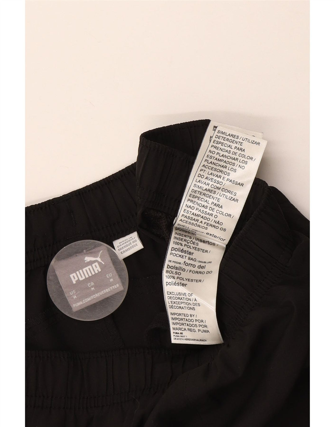 Мужские спортивные шорты Puma с рисунком, средний черный, полиэстер