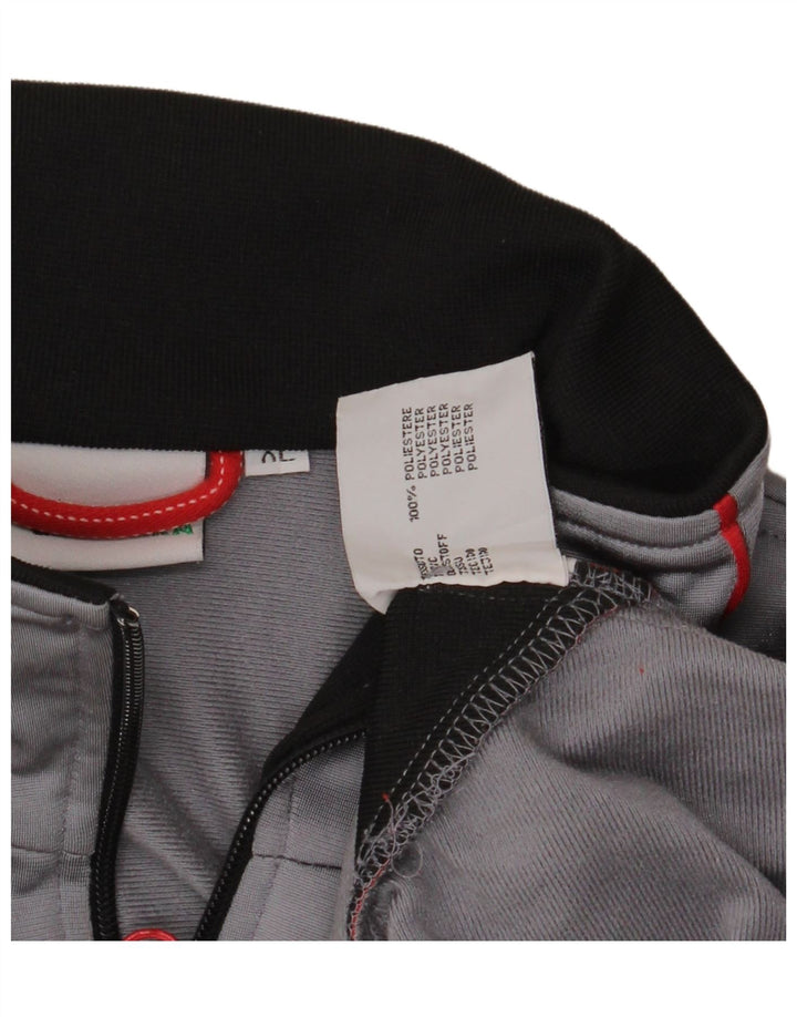 Мужской спортивный костюм DIADORA, верхняя куртка XL, серый полиэстер с цветными блоками