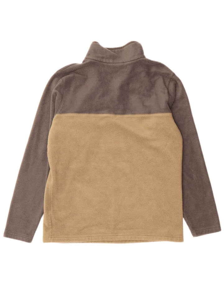 Мужской флисовый джемпер Columbia на пуговицах, средний бежевый, полиэстер с цветными блоками