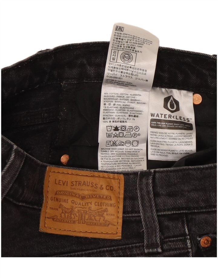 Женские джинсовые шорты Levi's W29, хлопковые, среднего размера, черные
