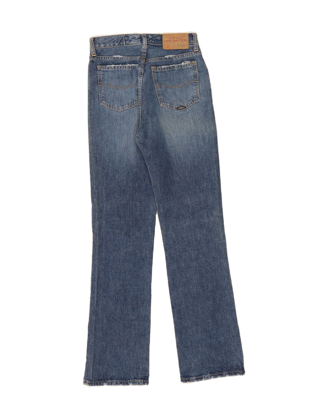 UNLIMITED Womens Straight Jeans W27 L31 Blue Cotton Vintage Unlimited and Second-Hand Unlimited from Messina Hembry 