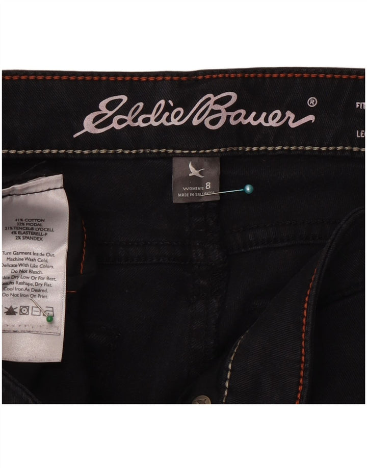 Женские узкие джинсы Eddie Bauer со слегка пышными формами, США 8, средние W30 L32, черные