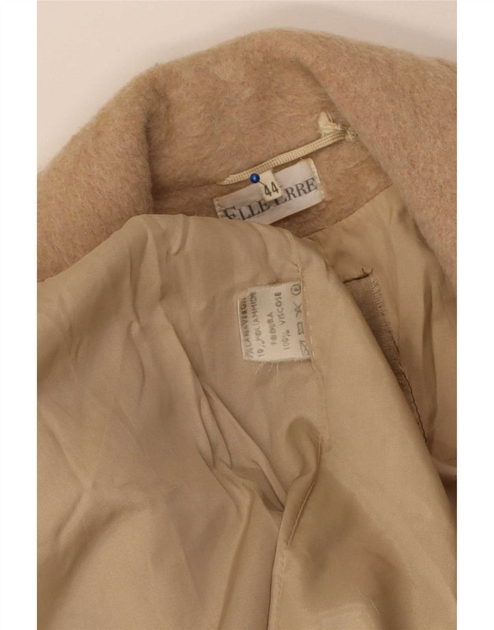 Elle Erre Женское двубортное пальто IT 44 Medium Beige Virgin Wool