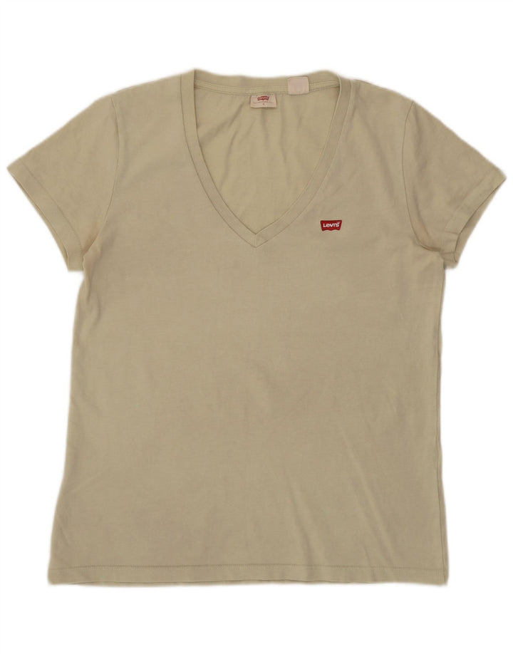 Женская футболка Levi's Top UK 10, маленькая, бежевая