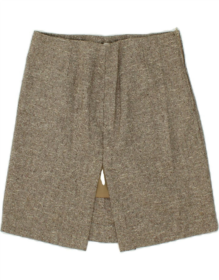 BENETTON Womens Straight Skirt IT 44 Medium W30 Grey Flecked Wool Vintage Benetton and Second-Hand Benetton from Messina Hembry 