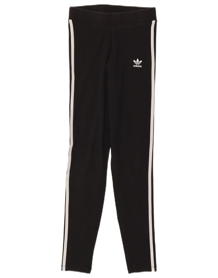 Женские леггинсы Adidas UK 8, маленькие черные хлопковые