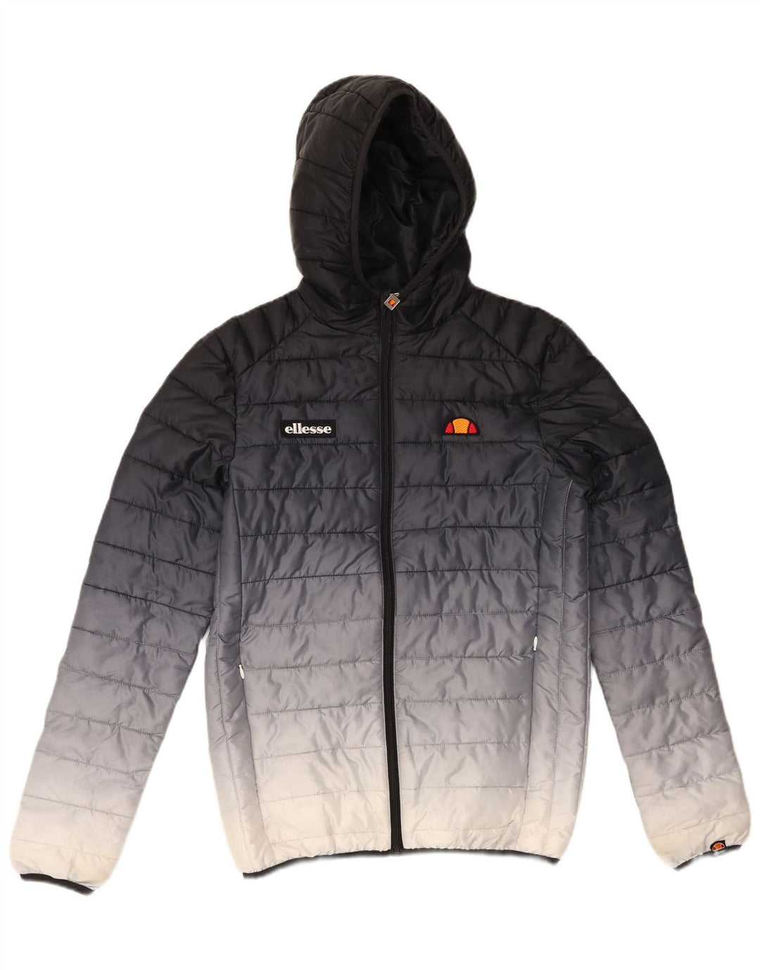 ELLESSE Мужская утепленная куртка с капюшоном UK 34 XS Темно-синий Полиэстер с цветными блоками