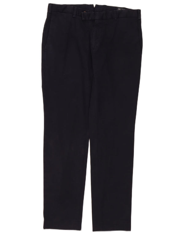 Polo Ralph Lauren Mens Slim Chino Trousers W32 L31 Navy Blue Cotton