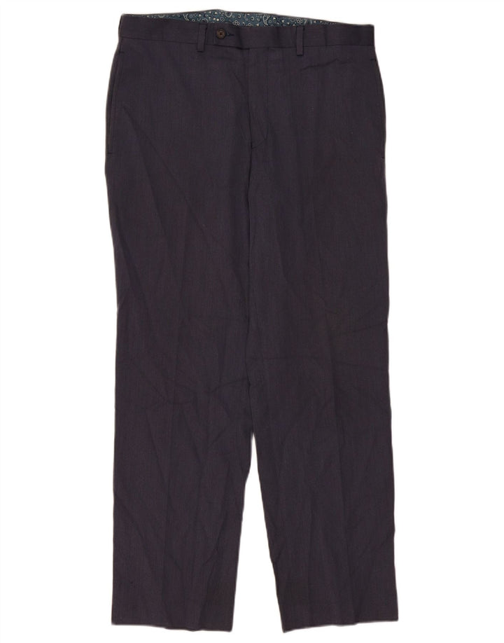 Мужские прямые брюки Ralph Lauren W33 L30 темно-синие из полиэстера