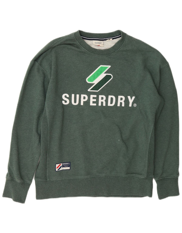Мужской свитшот свободного кроя Superdry XS, зеленый хлопок
