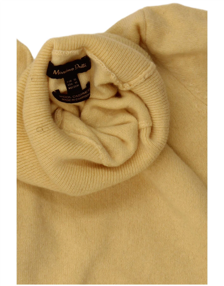 Женский джемпер с высоким воротником Massimo Dutti UK 6 XS, желтая шерсть