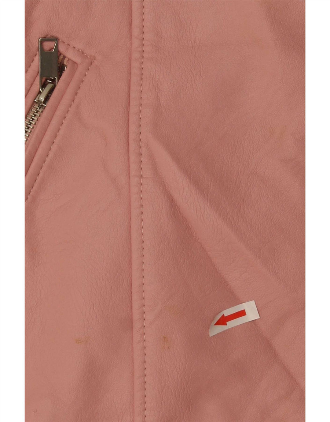 Куртка Zara из искусственной кожи для девочек 13–14 лет, розовая, полиэстер