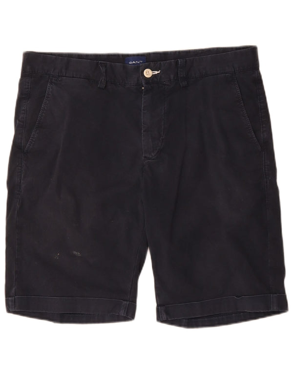 Gant Mens Regular Fit Chino Shorts W32 Medium Navy Blue Cotton