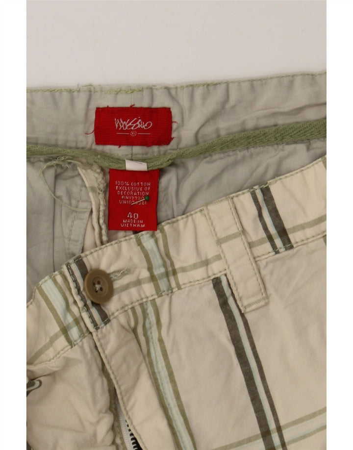 MOSSIMO Mens Chino Shorts W40 XL Beige Check Cotton Vintage Mossimo and Second-Hand Mossimo from Messina Hembry 