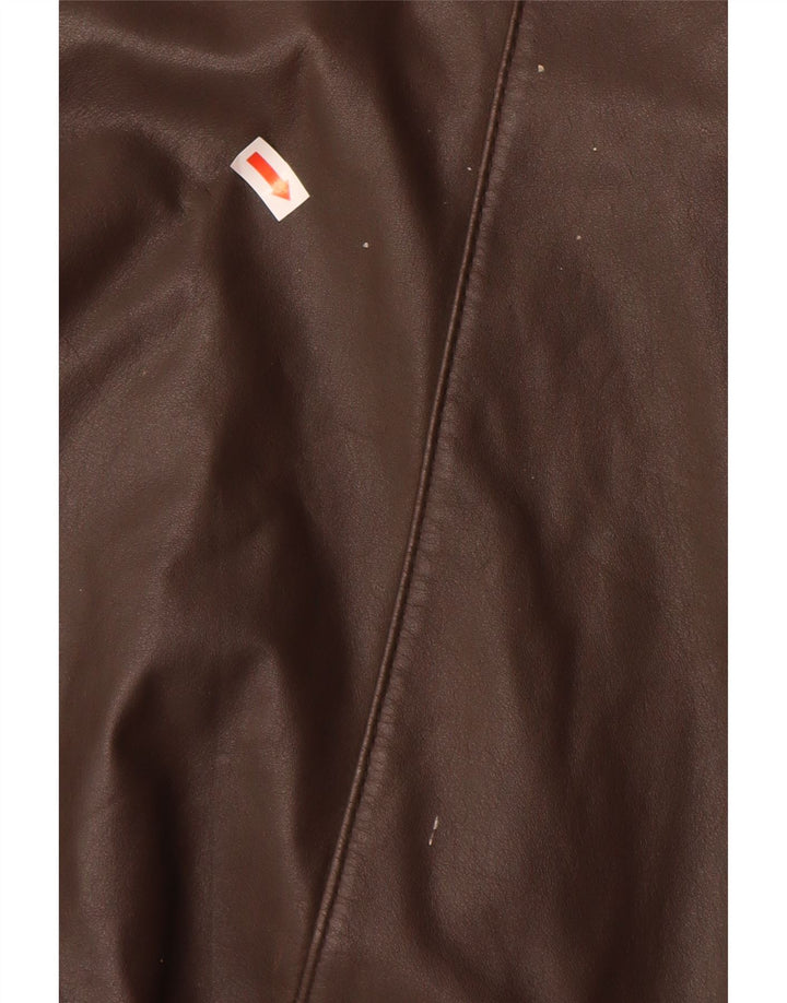 VINTAGE Мужская кожаная куртка IT 48 Medium Brown Leather