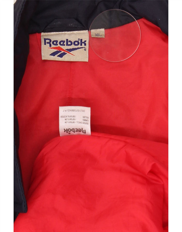 Мужская куртка-бомбер Reebok UK 42 XL темно-синяя, нейлоновая