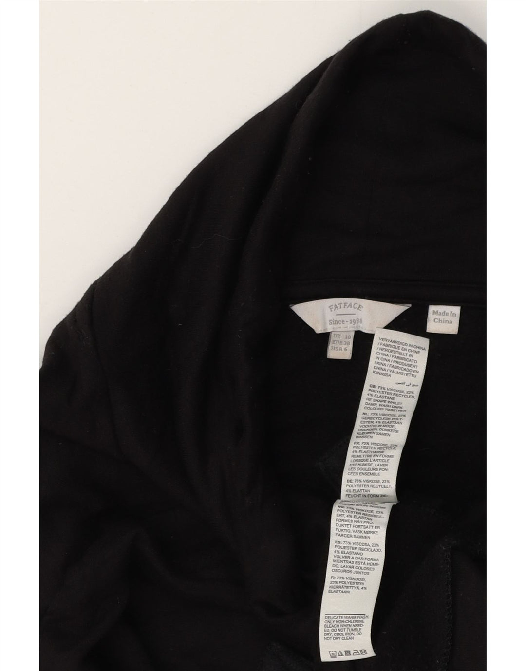 Женский свободный свитер с высоким воротником Fat Face, джемпер UK 10, маленький черный
