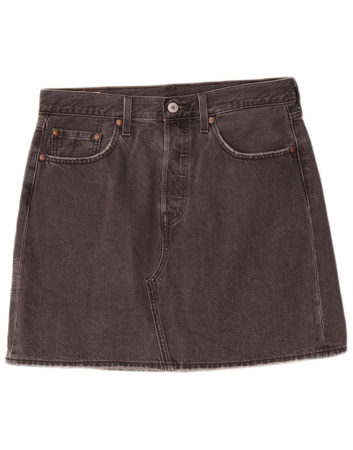 Женская джинсовая мини-юбка LEVI'S W30 среднего коричневого цвета, хлопок