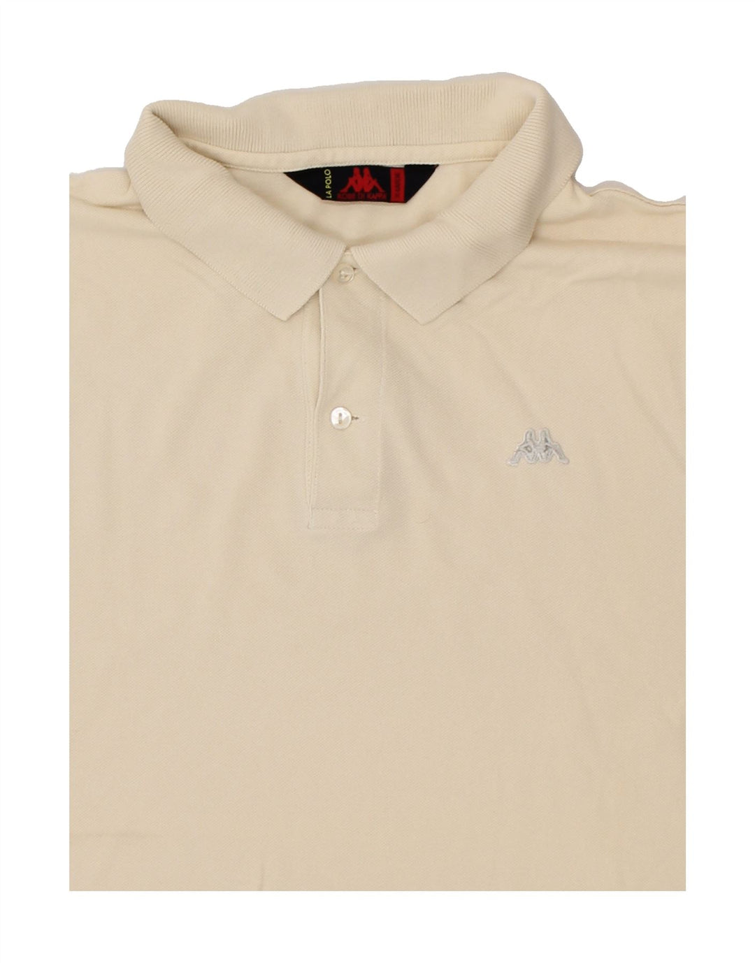 KAPPA Mens Polo Shirt XL Off White Cotton Vintage Kappa and Second-Hand Kappa from Messina Hembry 