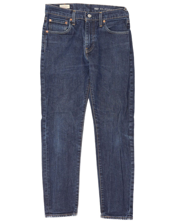 Мужские зауженные зауженные джинсы Levi's 512 W30 L27 синие, хлопок