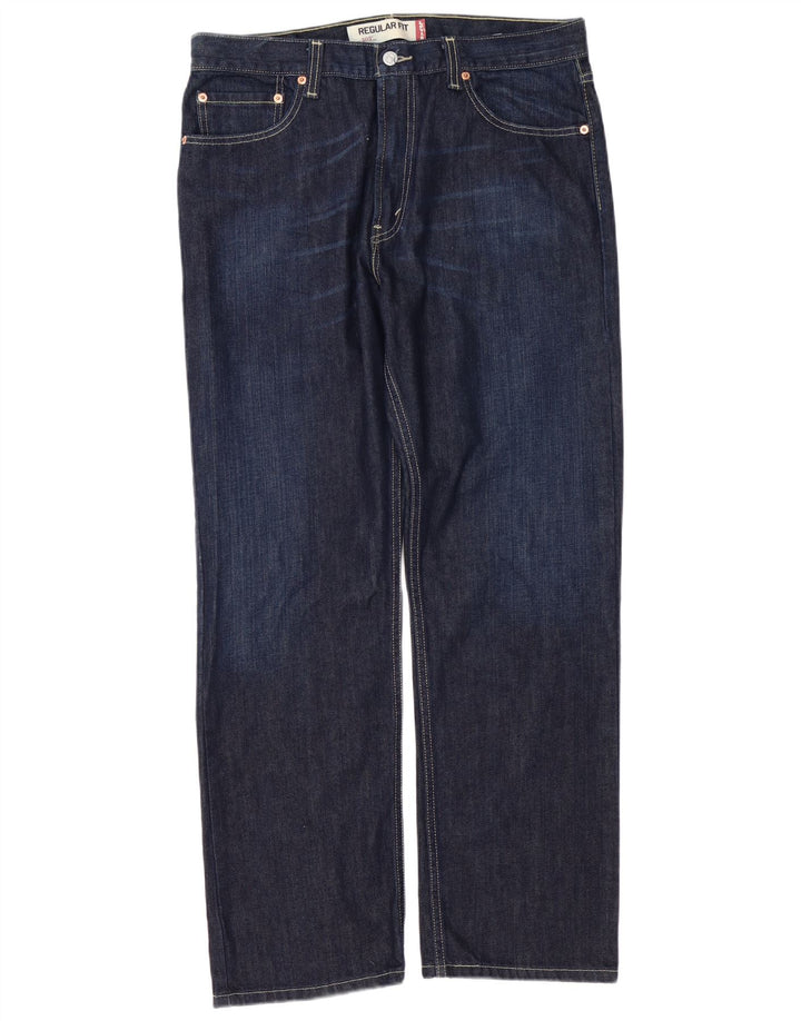 Мужские прямые джинсы Levi's 505 стандартного кроя W34 L30 темно-синие, хлопок