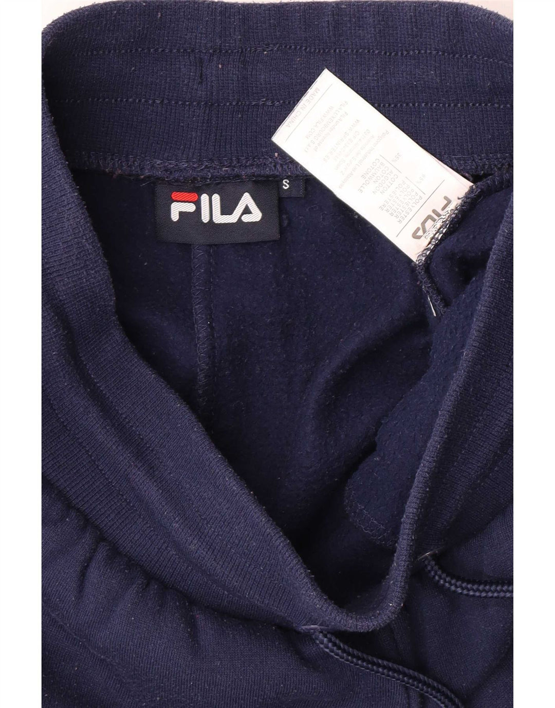 Мужские спортивные брюки Fila, джоггеры, маленькие, темно-синие, полиэстер с цветными блоками