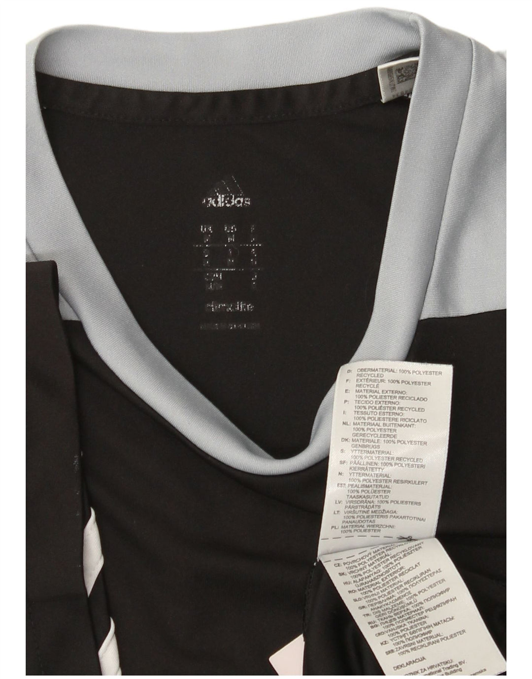 Мужская футболка Adidas Climalite Top Medium Black с цветными блоками из полиэстера