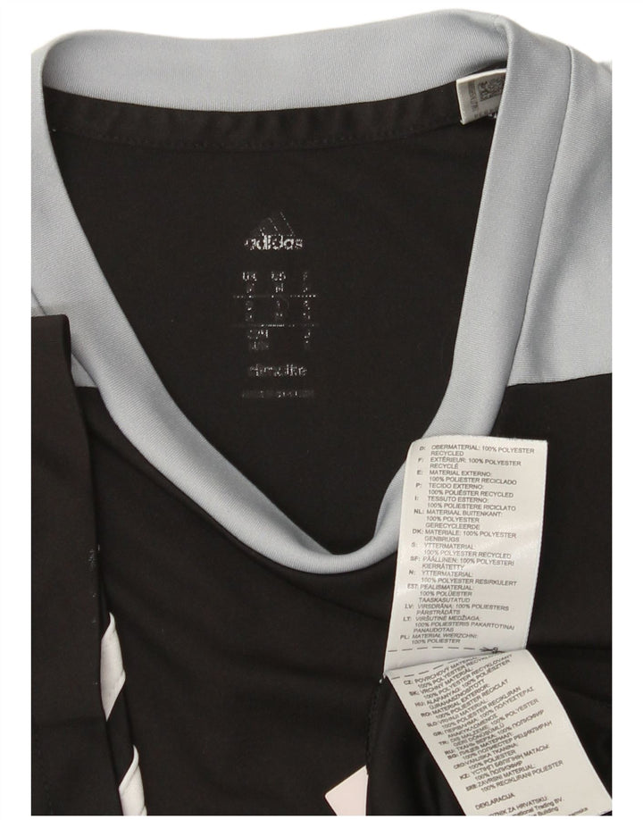 Мужская футболка Adidas Climalite Top Medium Black с цветными блоками из полиэстера