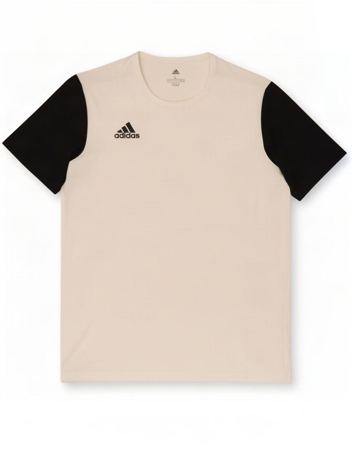 Мужская футболка Adidas Climalite, большая белая с цветными блоками
