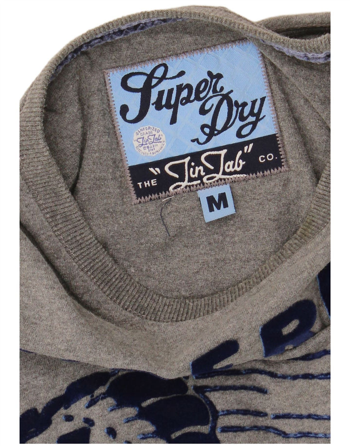 SUPERDRY Mens Graphic T-Shirt Top Medium Grey