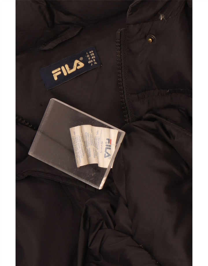 Fila Женский Пуховик с Капюшоном IT 44 Средний Черный Полиамид