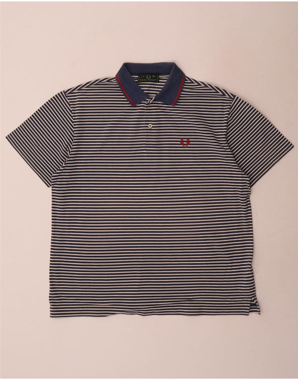 Мужская рубашка-поло Fred Perry XL, темно-синяя полоска, хлопок