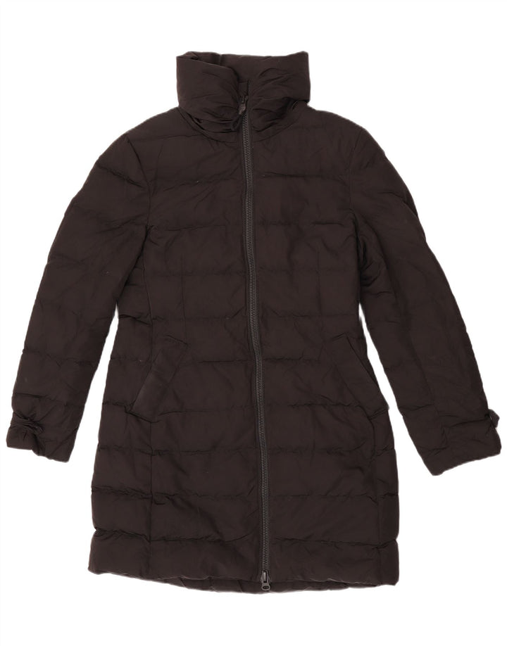 Женское стеганое пальто Zara UK 14, средний черный