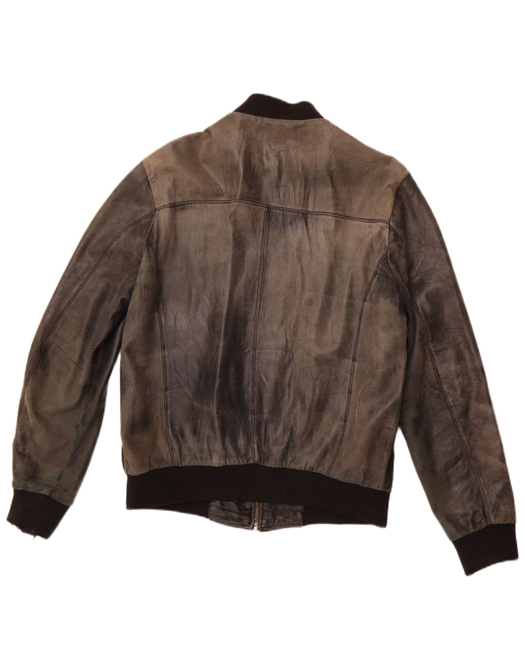 Мужская кожаная куртка VINTAGE UK 38 средний черный