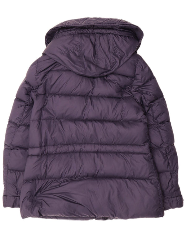 Женская стеганая куртка Invicta с капюшоном UK 14, средний темно-синий нейлон