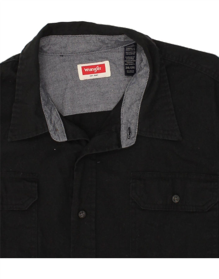 Мужская рубашка WRANGLER 2XL, черный хлопок