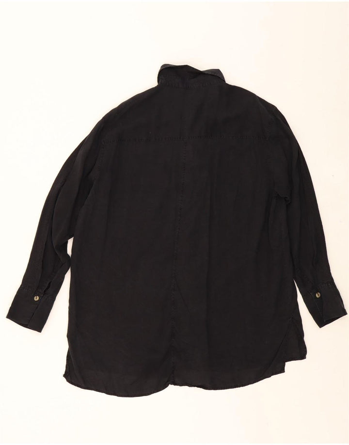 MASSIMO DUTTI Womens Oversized Shirt EU 36 XS Black Vintage Massimo Dutti and Second-Hand Massimo Dutti from Messina Hembry 