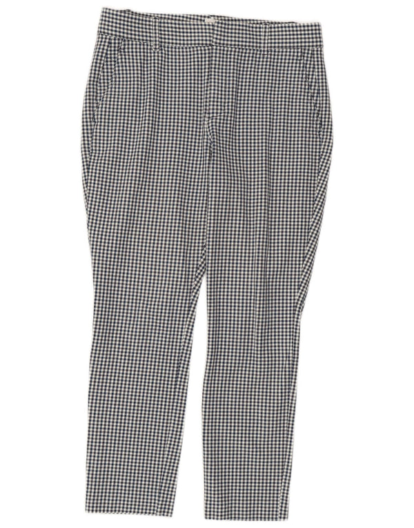 Женские укороченные брюки скинни GAP UK 8 Small W30 L25 Темно-синие в клетку