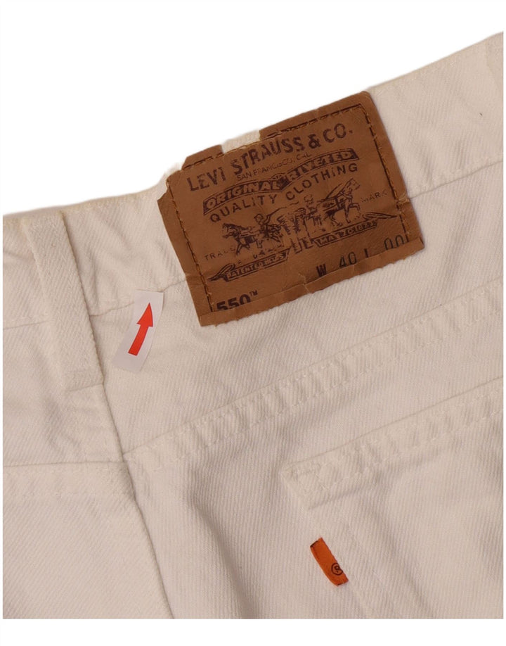 Мужские джинсовые шорты Levi's 550 W40 XL, белый хлопок