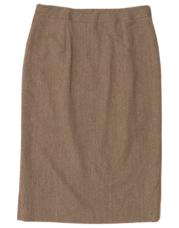 Женская прямая юбка Marella UK 16, большая W34, серая из натуральной шерсти