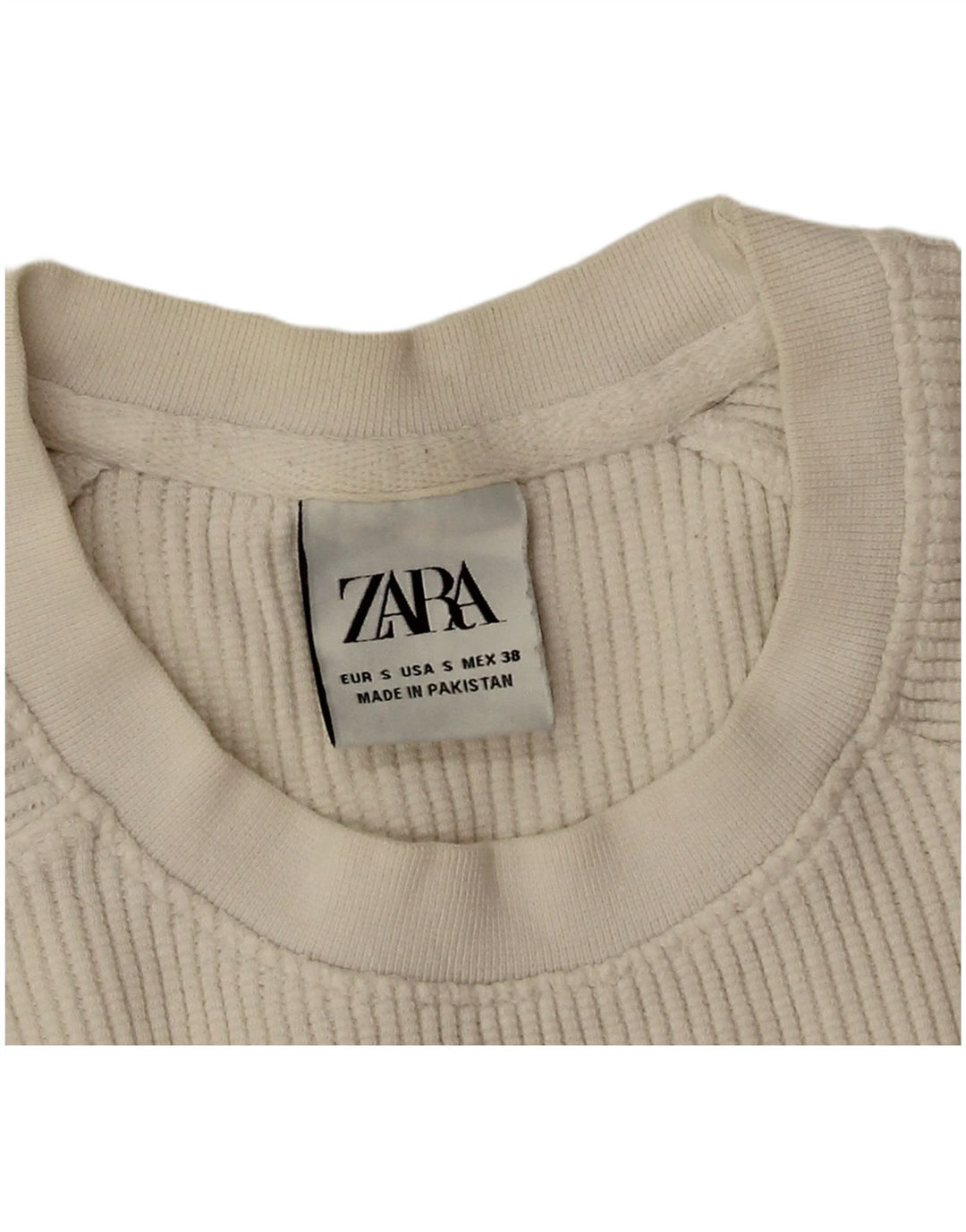 Женская футболка оверсайз Zara Top UK 10, маленький белый хлопок