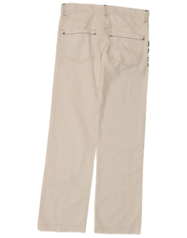 Женские прямые джинсы CALVIN KLEIN US 14 XL W30 L30, белый хлопок