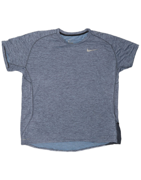 Мужская футболка NIKE Dri Fit Top XL, синий полиэстер с крапинками