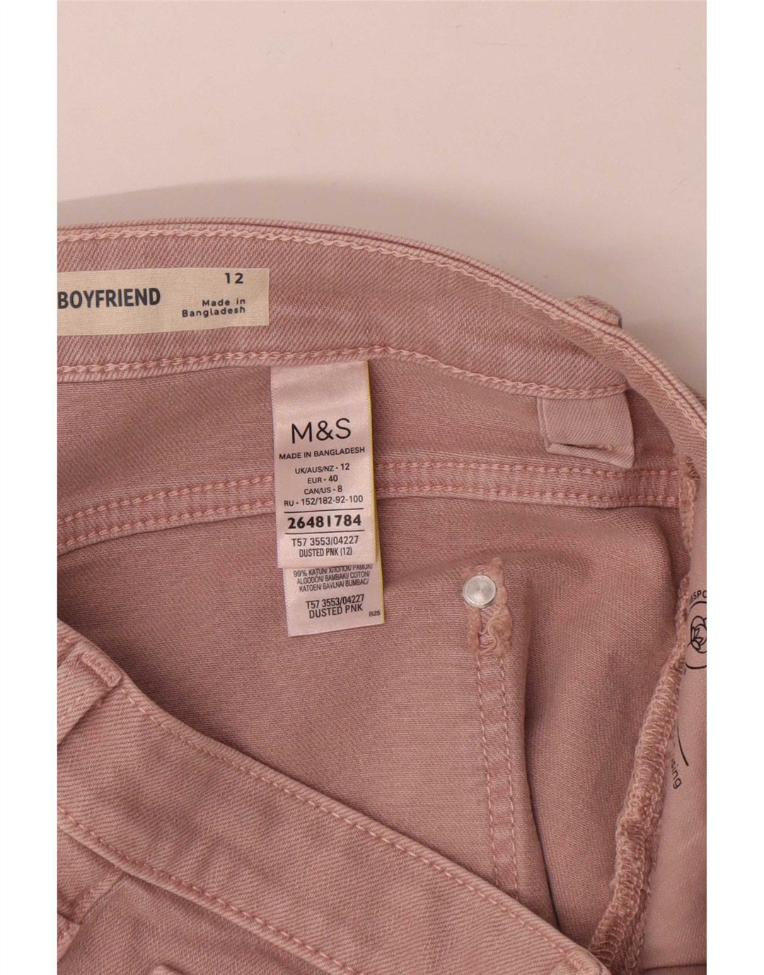 Женские джинсовые шорты Marks & Spencer UK 12 Medium W30 Розовый хлопок