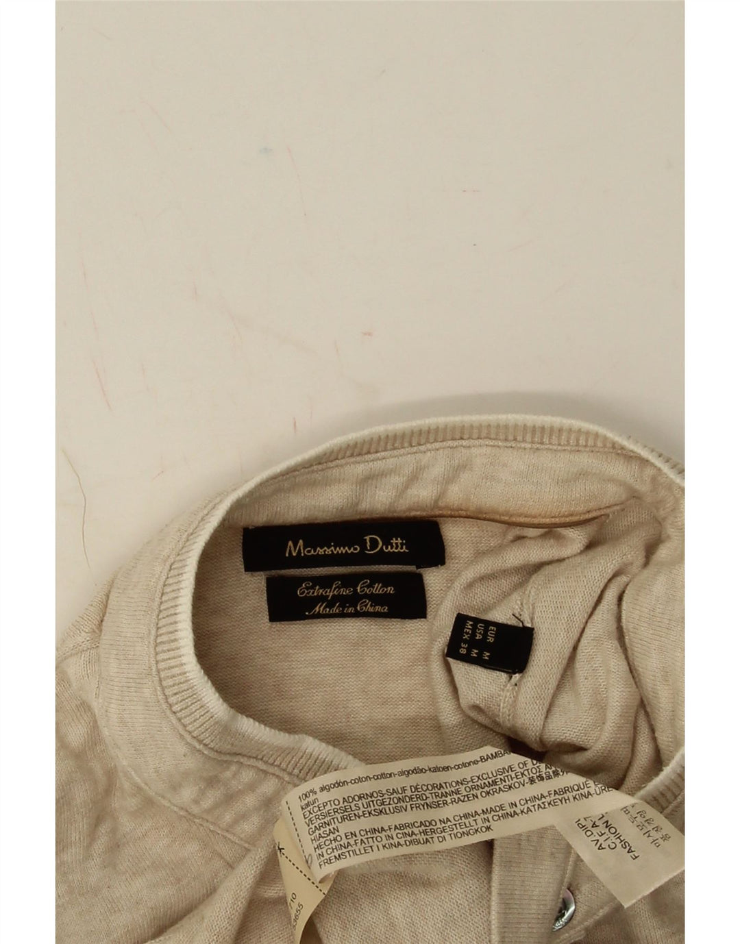 Мужская рубашка-поло MASSIMO DUTTI среднего бежевого цвета, хлопок