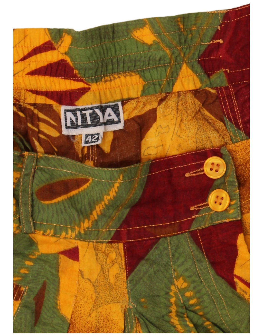 Женские широкие шорты чинос Nitya IT 42 Medium W26 Разноцветный цветочный принт