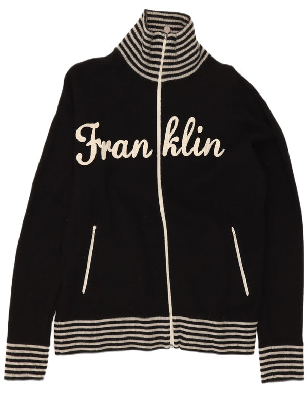 Мужской кардиган с рисунком Franklin & Marshall, шерстяной свитер в большую черную полоску